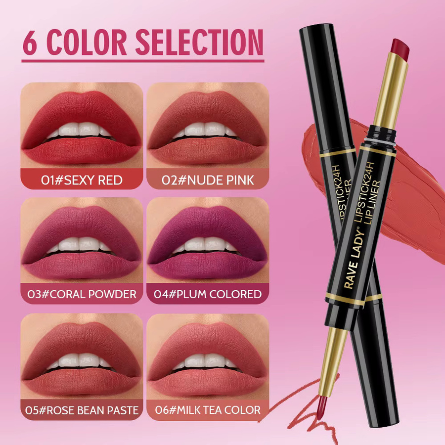 Rave Lady 2 in 1 Matter Lippenstift und Lipliner, Damen - Bild 2