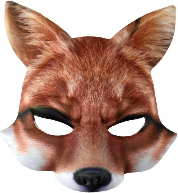 YIRAN Tier Maske 3D, Halbgesichtsmaske, Braun, Schaumstoff, Zubehör - Bild 1