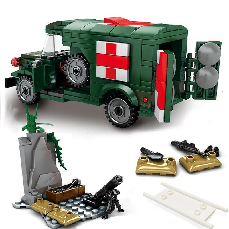 Activating Toys WK2 Militärische Krankenwagen US WC54 GAZ-55 LKW, Baustein, ab 14 Jahren - Bild 2