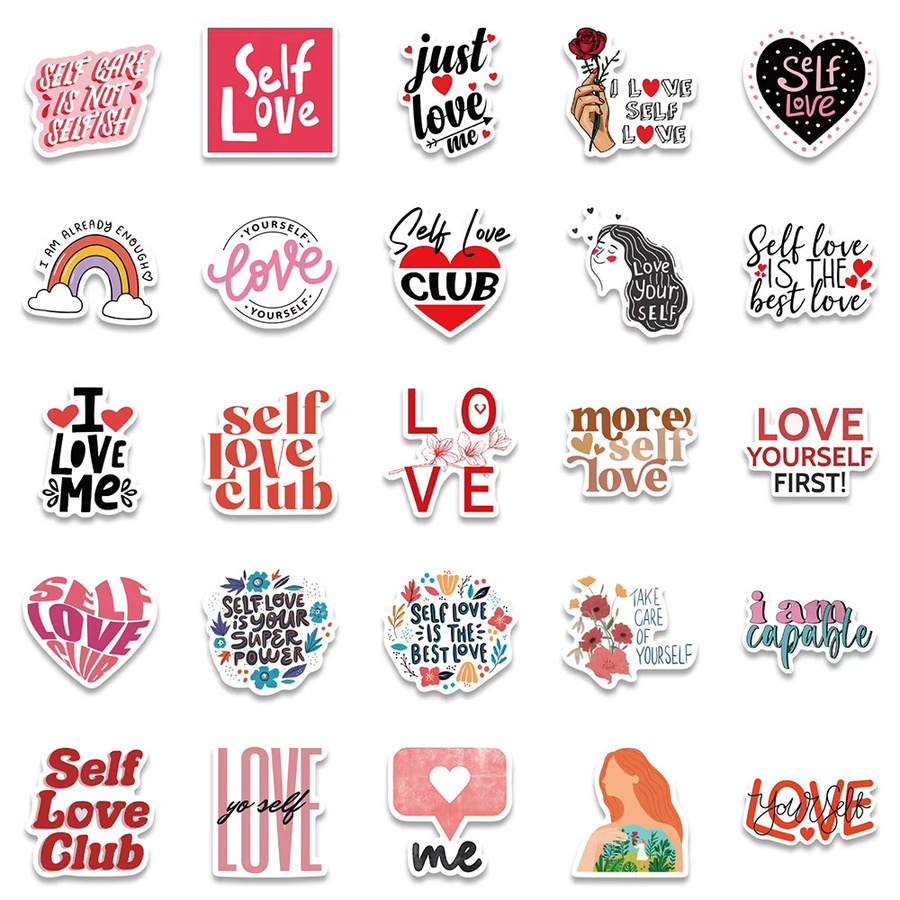 Charile Cartoon Selbstliebe-Aufkleber, Graffiti-Sticker, multicolor, 10-teiliges Set - Bild 2