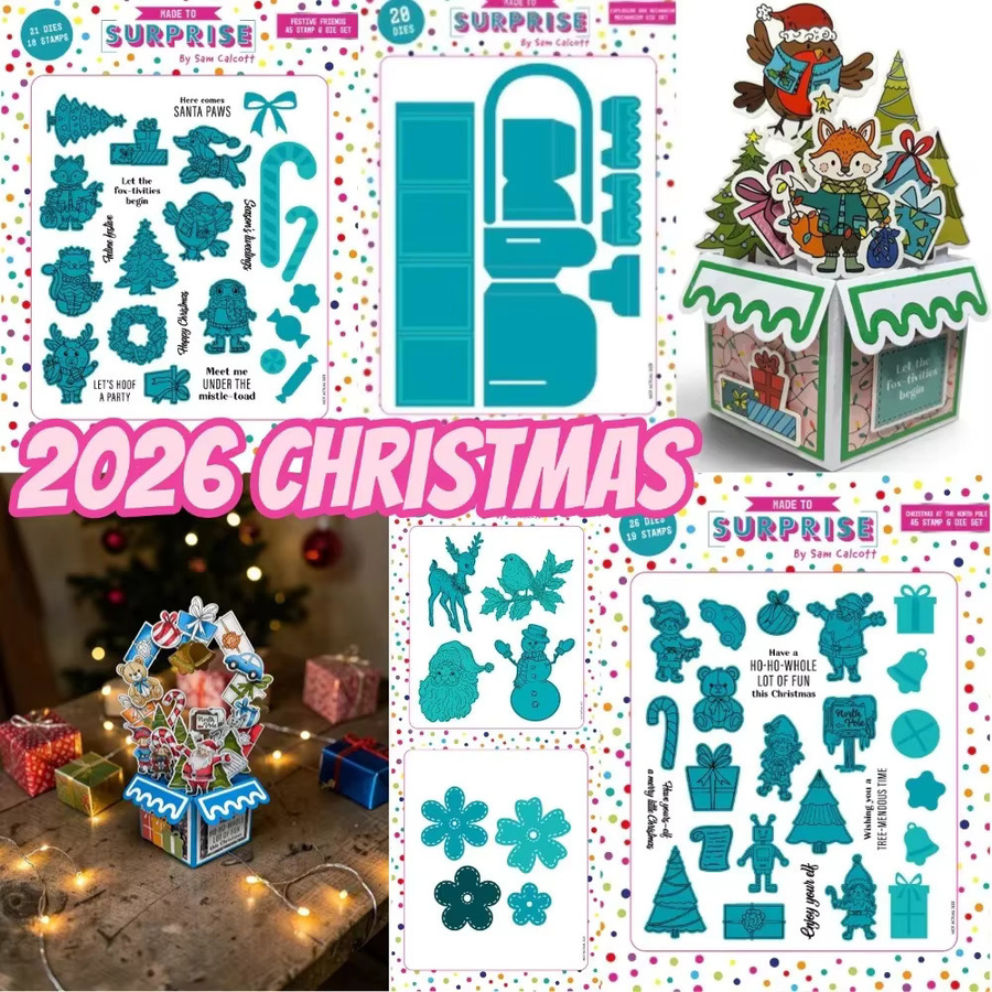 Weihnachts Metall Stanzformen und Stempel Set für Scrapbook, Tagebuch und Grußkarten zur DIY Dekoration - Bild 2