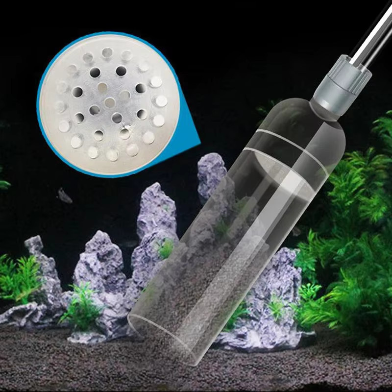 Halbautomatischer Aquarium Wasserwechsler und Kiesreiniger als Vakuum Siphon Pumpe in Transparent - Bild 5