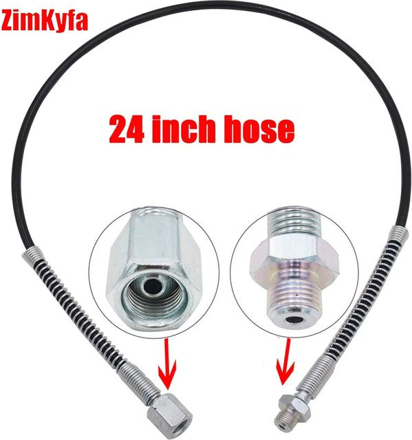 Zimakyfa Hochdruck Ladefüllschlauch DN3 Microbore mit Anti-Kink-Schutz für Ladepumpen 630bar 1/8BSP - Bild 1