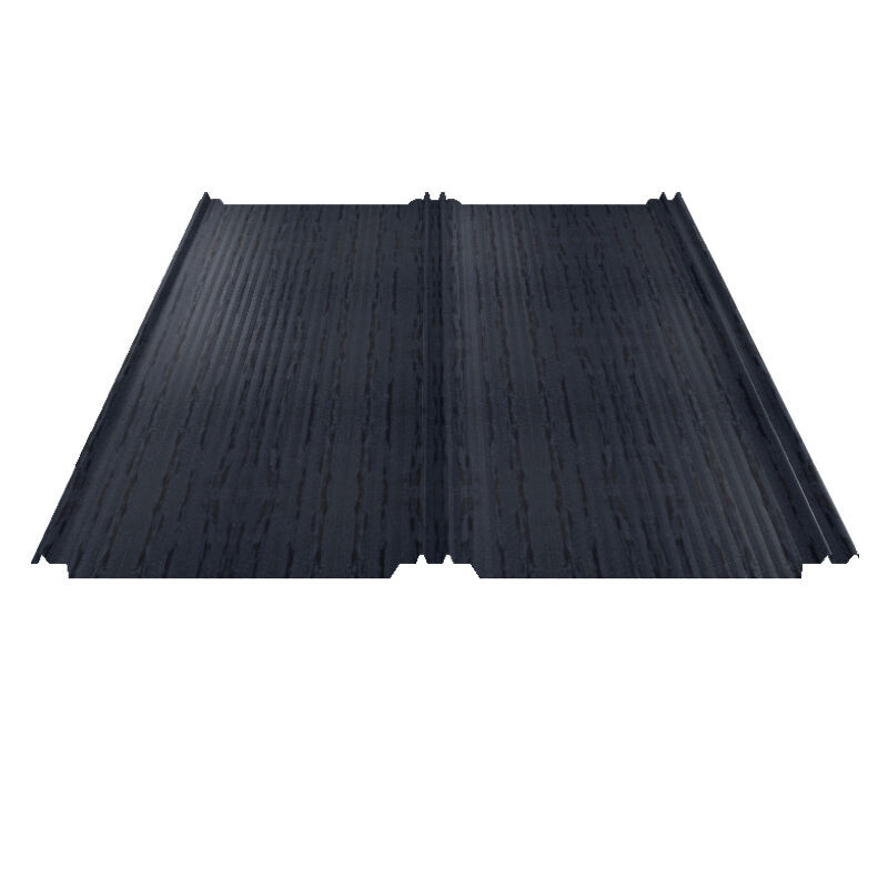 ThyssenKrupp Wood Stehfalz T-Panel Dach aus Stahl in Schwarz, Nanowelle, Breite: 110 cm, Materialstärke: 0,50 mm - Bild 1