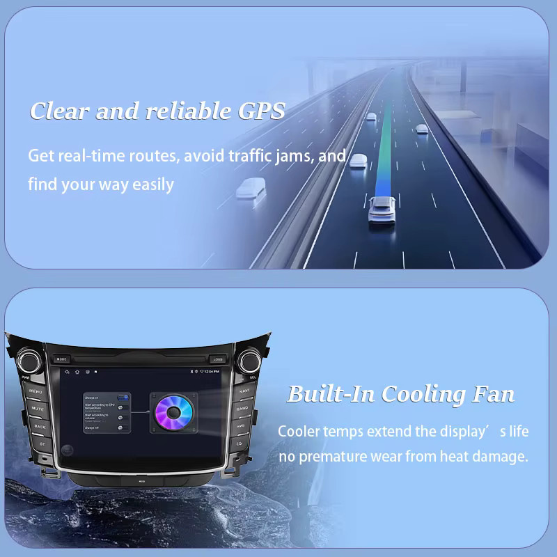 Android 16 Multimedia Autoradio für Hyundai I30 Elantra GT 2012 - 2017 mit 7 Zoll Display, Wireless CarPlay, Split Screen, DSP Stereo und WiFi in Schwarz - Bild 4