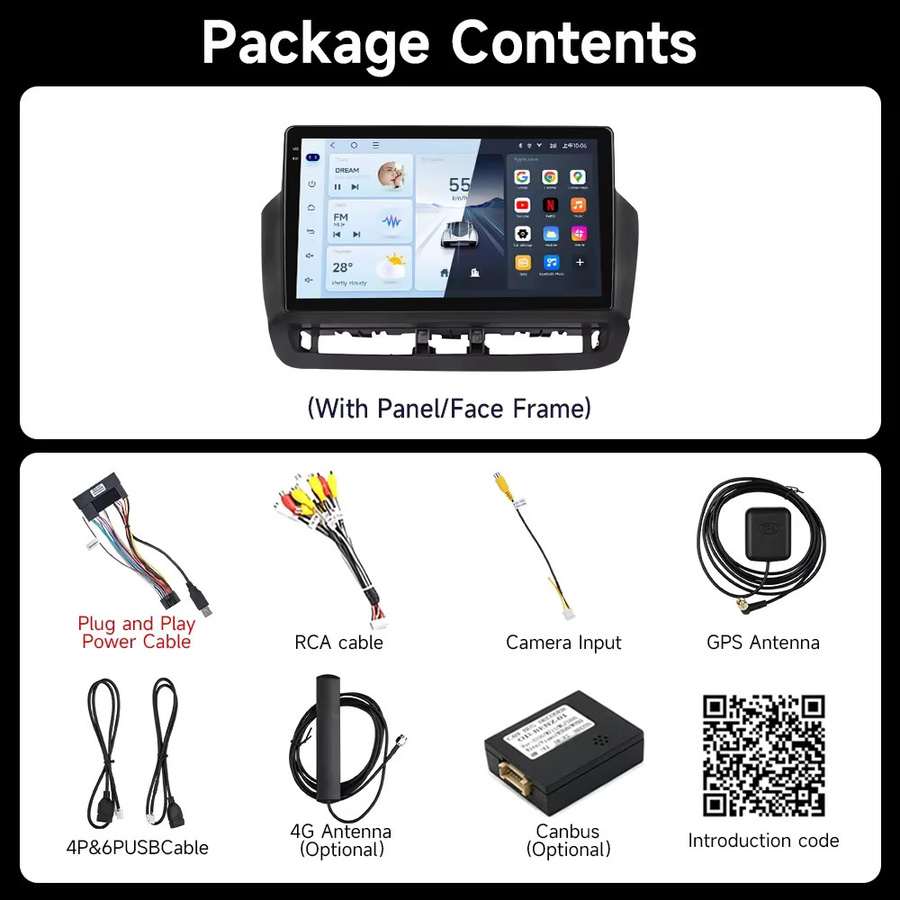 JIUYIN Android 15 Autoradio für Seat Ibiza 2012-2015 mit Touchscreen-Display, 5G WIFI, Bluetooth, GPS-Navigation und Multimedia-Videoplayer in Schwarz - Bild 5