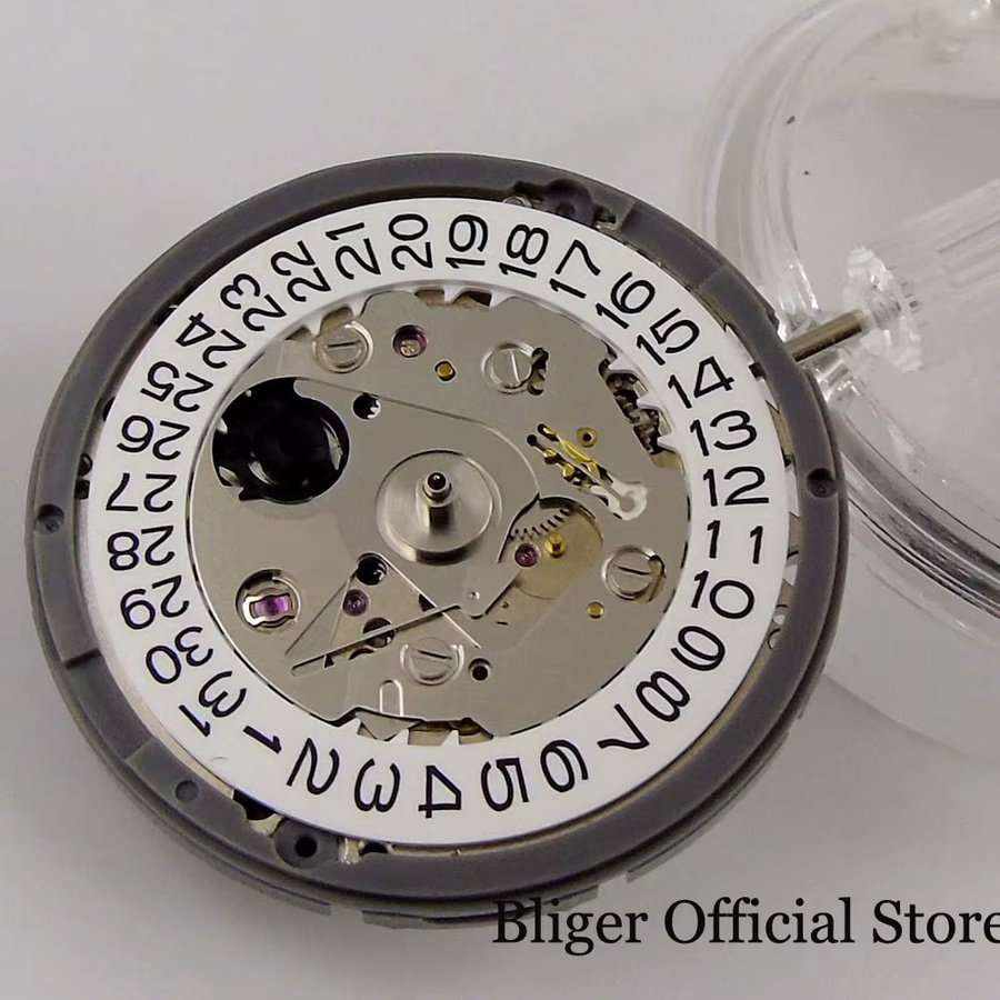 Tandorio Ersatz-GMT-Uhrwerk, mechanisch, automatisch, NH35NH34, Weiß, Schwarz - Bild 2