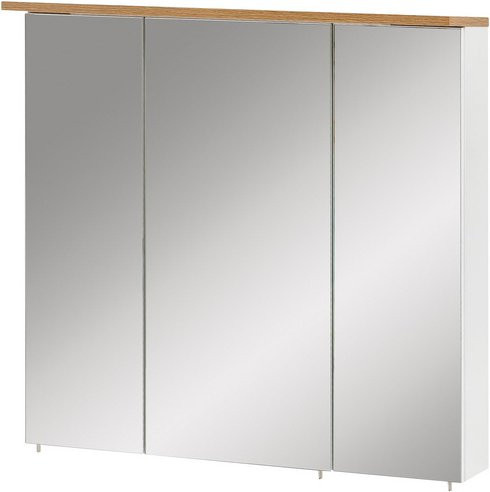 Schildmeyer Spiegelschrank Padua, 3-türig, Eiche, Breite: 70 cm, Höhe: 71 cm, Tiefe: 16 cm - Bild 1