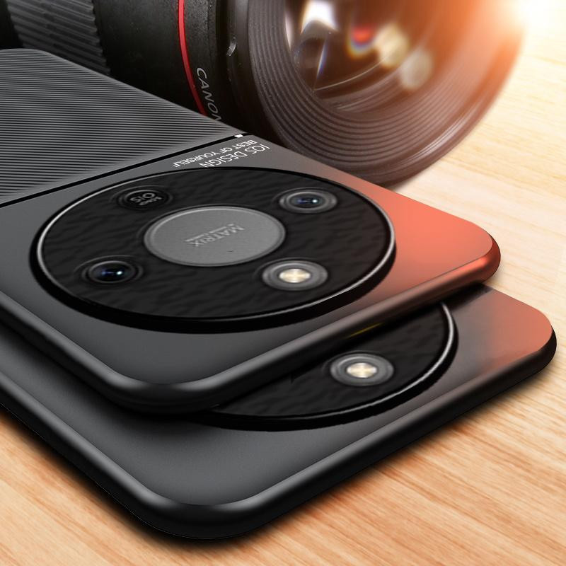 Magic8Lite Weiche Leder-Handyhülle für Honor Magic 8 Lite 5G in Schwarz mit Auto-Magnet-Halterung - Bild 2