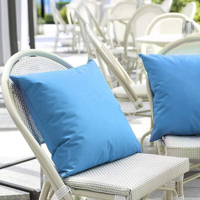Wasserdichte Outdoor-Kissenbezüge von JMG Clothing in Blau, fleckenresistente Zierkissenbezüge aus Polyester für dein Terrassensofa, B/T: 40 x 40 cm - Bild 1
