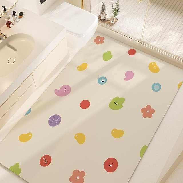 Saugfähige Badezimmermatte aus Diatomeenschlamm von Yiran Furniture in Beige, B/B: 80 x 50 cm - Bild 1