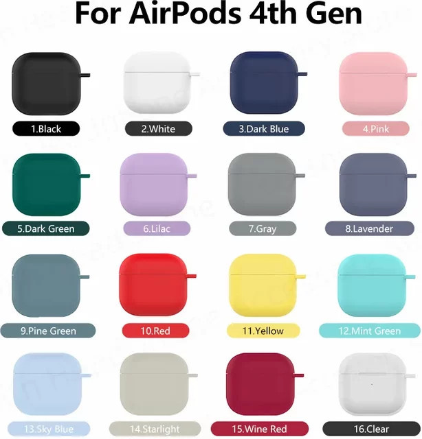Apple Silikon Schutzhülle für AirPods 4 in Schwarz - Bild 1