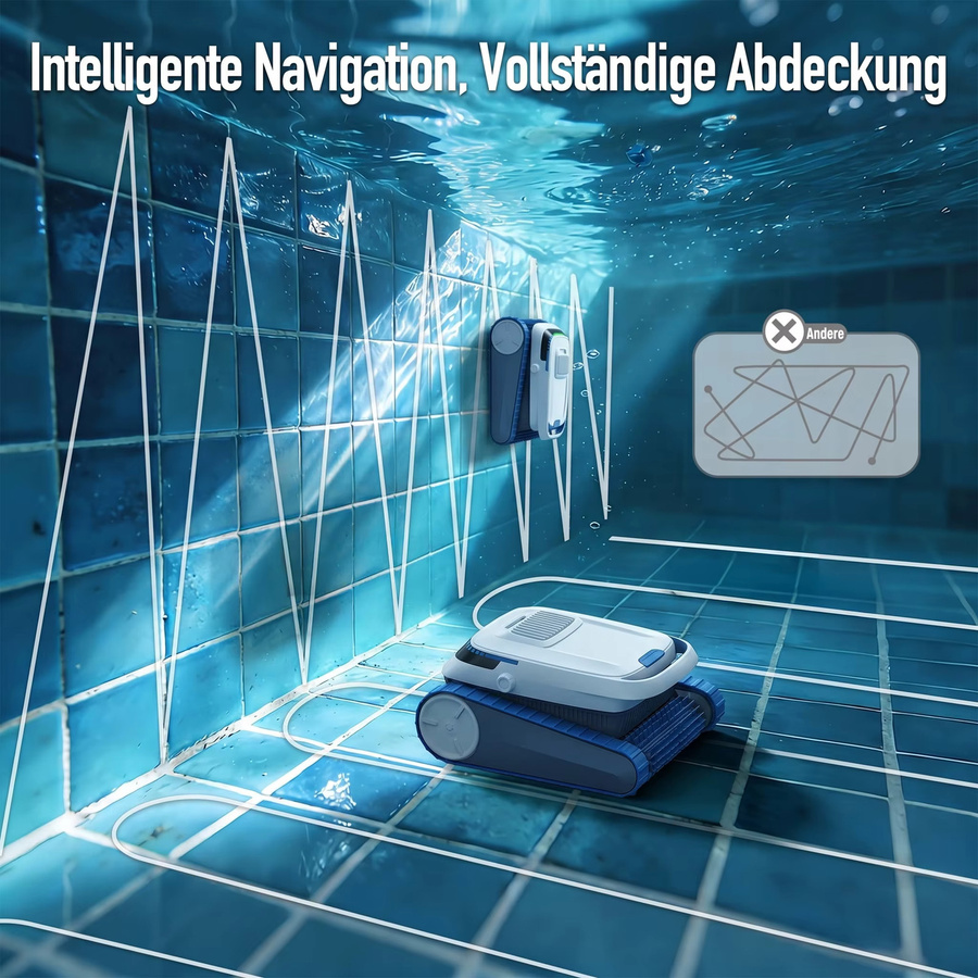 AiRROBO PC20 Kabelloser Roboter-Poolreiniger in Weiß mit APP-Steuerung, Wandkletterfunktion und 5000 GPH Saugleistung für Aufstell- und Eingelassene Pools - Bild 3