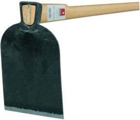 Idealspaten Hacke Heilbronner Modell aus geschmiedetem Stahl in Schwarz - Bild 1
