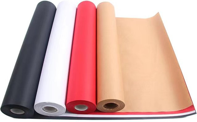 Kraftpapierrollen für Geschenkverpackungen und Bastelarbeiten, Weiß und Mehrfarbig, Breite: 50 cm - Bild 1