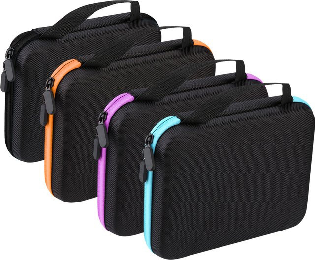 YOUTHINK Tragbare Aromatherapie Aufbewahrungstasche mit 63 Slots für ätherische Öle, Orange, B/T/H: 21,5 x 17,2 x 5 cm - Bild 1