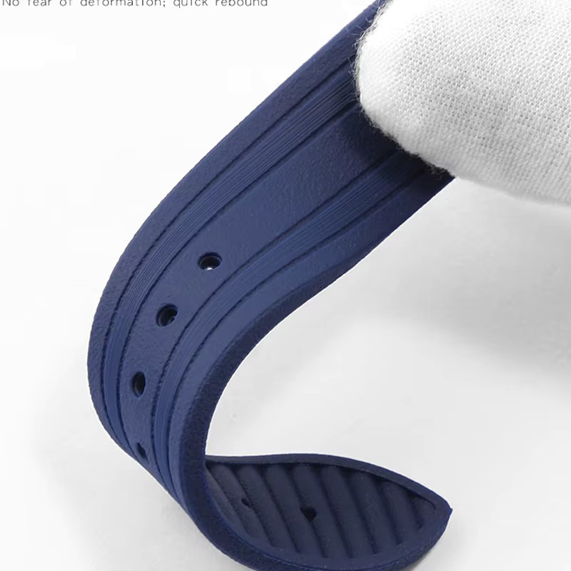 Omega Uhrenarmband Kautschuk, 20 mm, Faltschließe, gebogenes Ende - Bild 1