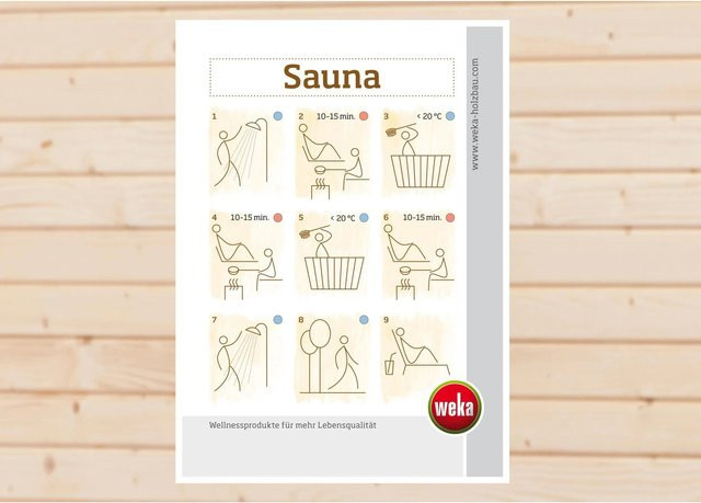 WEKA Sauna-Baderegeltafel in Weiß - Bild 1
