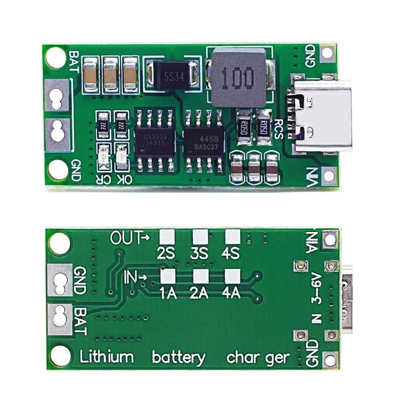 PENGHEKEJI Lithium-Ionen-Batterieladegerät für 18650 Akkus, 2S 3S 4S C-Typ, Farbe: Grün - Bild 3