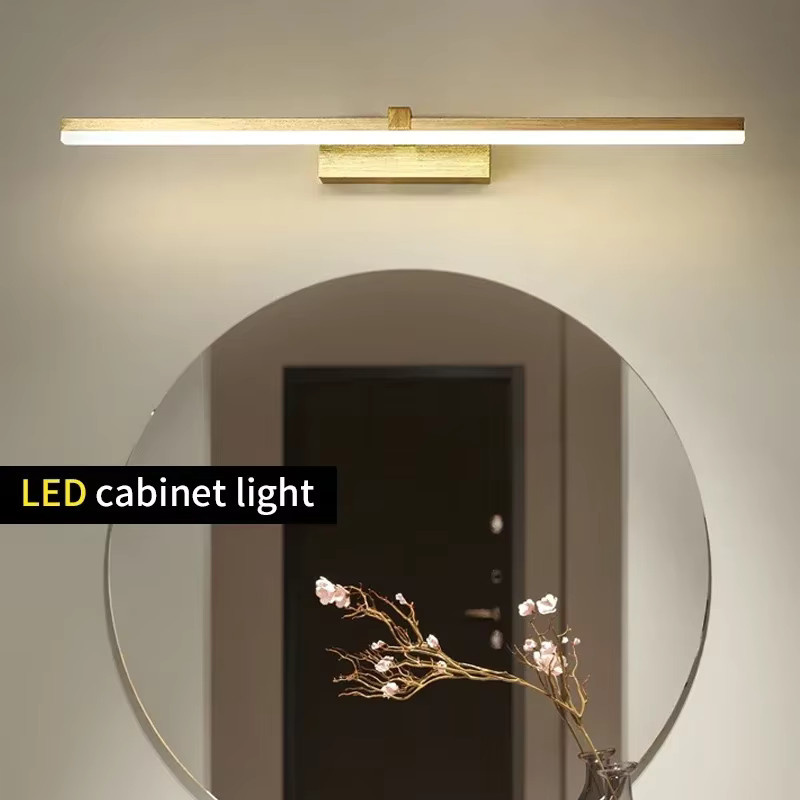 Minimalistische LED Badezimmer Wandleuchte in Gold/Messing mit COB Linear-Effekt von ludengchaoshi - Bild 2