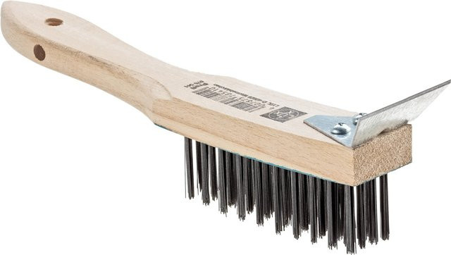 LUX-TOOLS Drahtbürste und Schaber 4-reihig aus Stahl in Multicolor - Bild 1