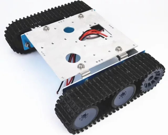TIMEA RC-Spielzeugpanzer-Roboterchassis, Rahmen aus Aluminiumlegierung, Metall, Zubehör - Bild 1