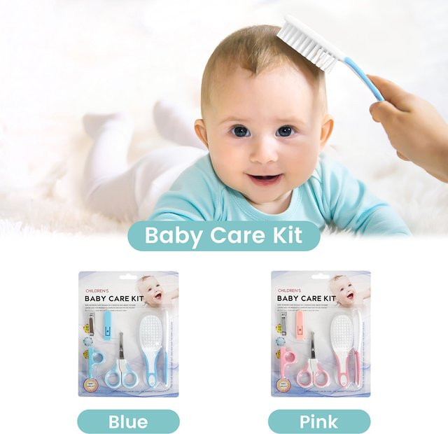 6-teiliges Babypflege-Pflegeset mit Kamm, Bürste, Baby-Nagelknipser - Bild 1