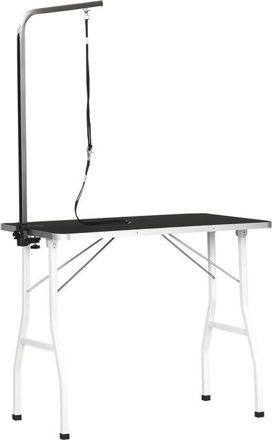 PawHut Trimmtisch für Hunde, höhenverstellbarer Haustierpflegetisch mit Schlingen, Schwarz, B/T/H: 76 x 91,5 x 91,5 cm - Bild 1