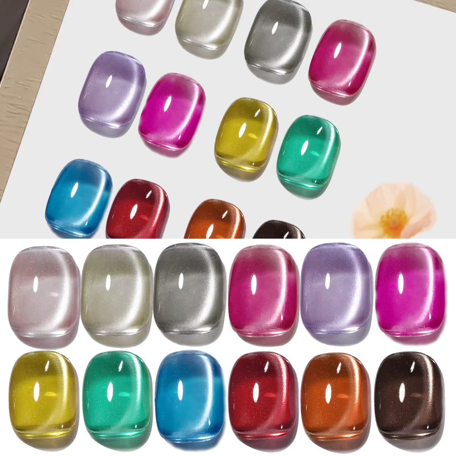 MIQH Magnetischer Gel-Nagellack, Glitter Mirror Silk Cat Eye, Damen - Bild 5