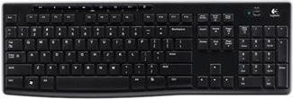 Logitech Wireless Keyboard K270 Drahtlose Membran-Tastatur mit USB-A Empfänger in Schwarz - Bild 1
