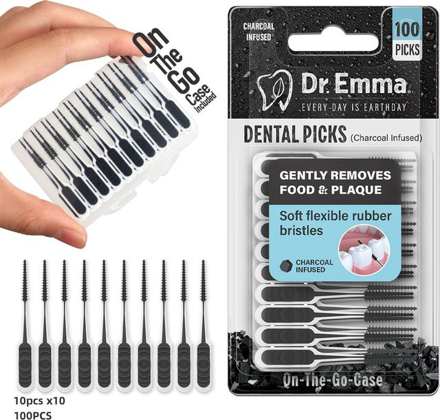 Emma Interdentalbürsten, Weiche Silikon Zwischenraumbürsten, Unisex - Bild 1