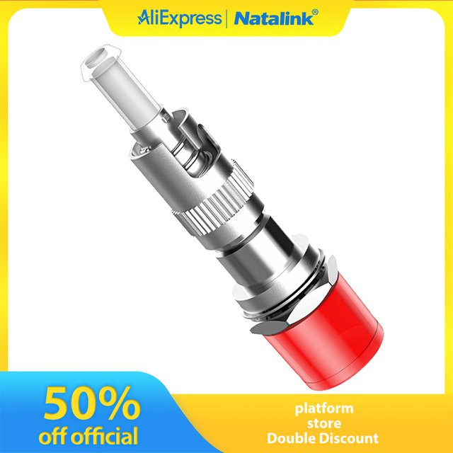 Natalink ST Stecker zu FC Buchse UPC Simplex Glasfaseradapter für FTTH in Rot - Bild 1