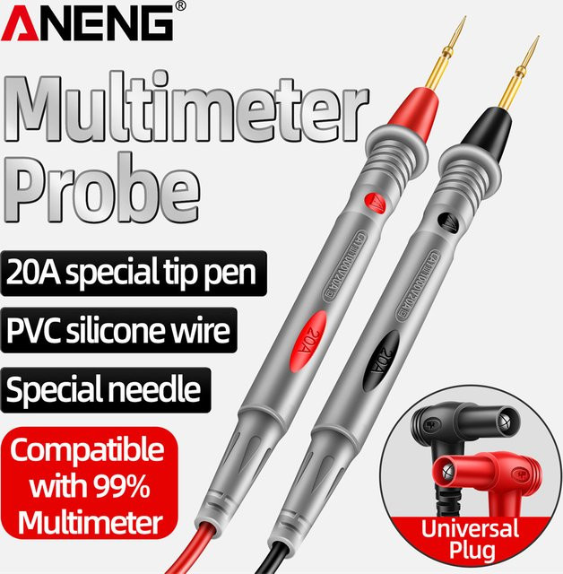 ANENG PT1031 Universal-Digitalmultimeter-Tester mit vergoldeter Nadelsonde und Gummi-Drahthemmung, 20A, 1000 V - Bild 1