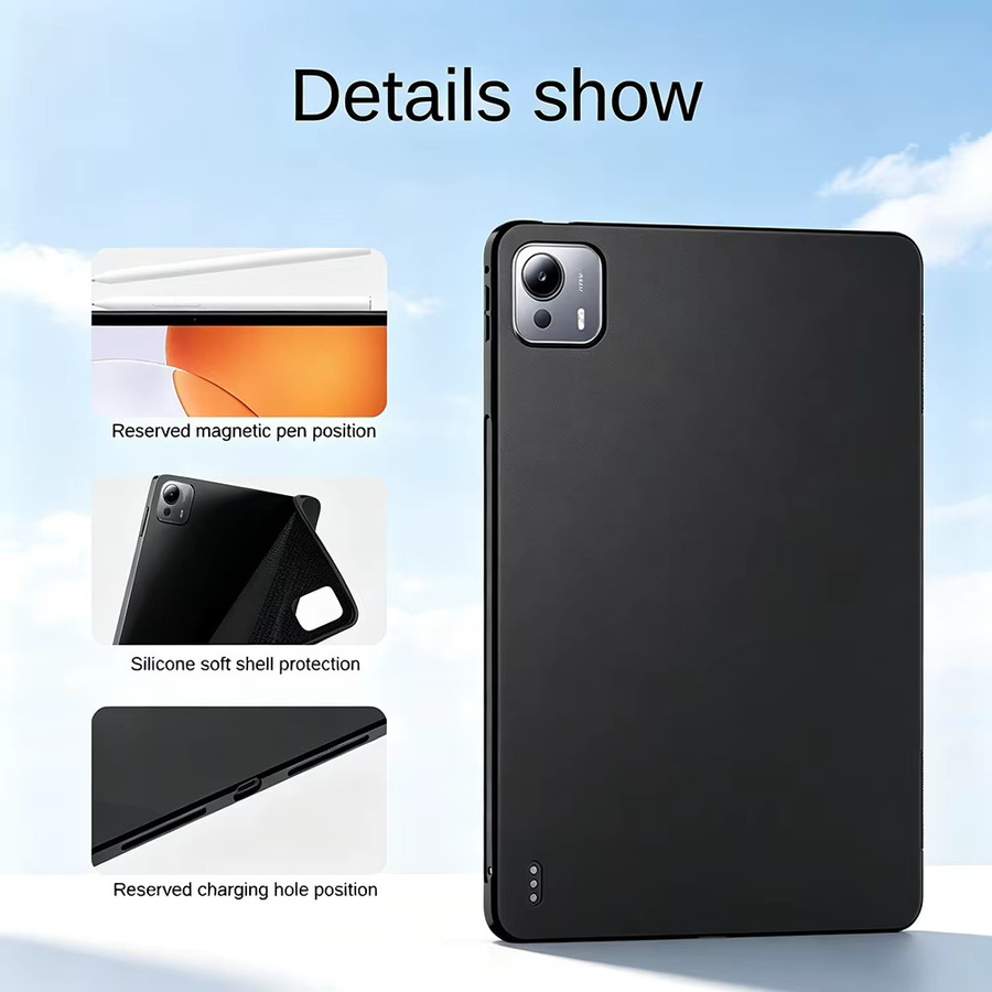 Tzion Weiche Silikonhülle für Xiaomi Redmi Pad Pro SE Max Ultra in Schwarz - Bild 3