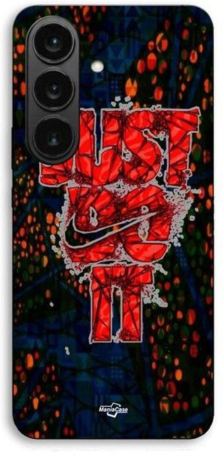 MANIACASE Silikon TPU Handyhülle für Samsung Galaxy S26 Plus mit Nike Just Do It Motiv in Rot und Schwarz - Bild 1