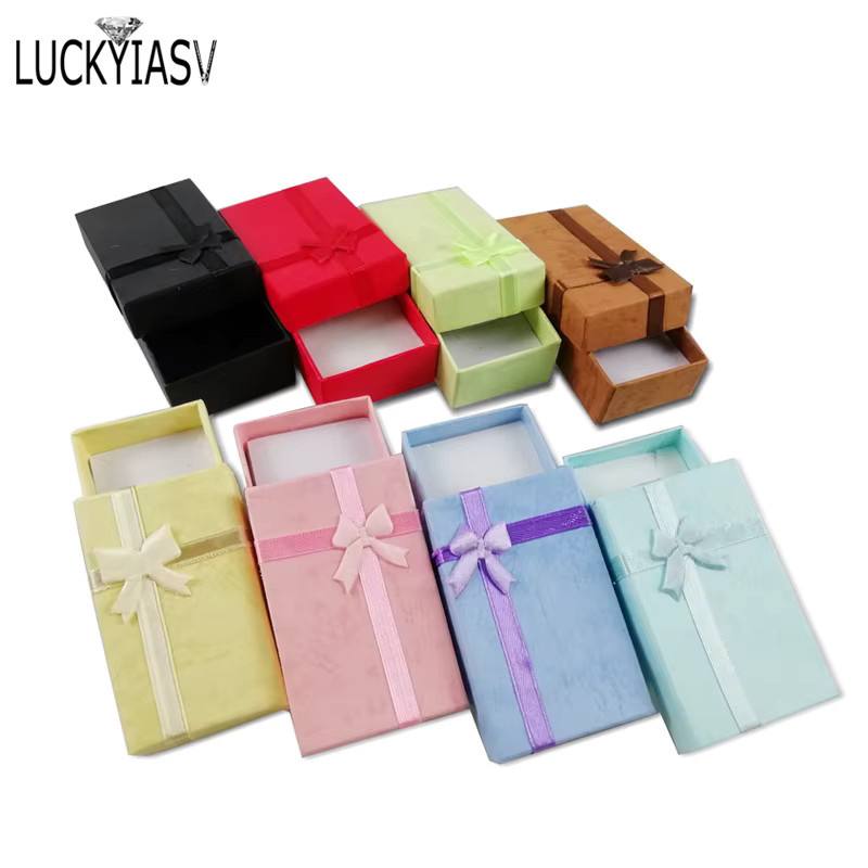 12er Set Schmuck Organizer aus Papier in Schwarz für Halsketten, Ohrringe und Ringe - Bild 2