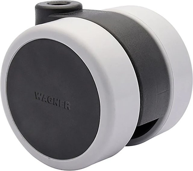 Wagner Möbel-Doppelrolle aus Kunststoff, Tragkraft 50 kg, Ø 5,9 cm, Schwarz-Grau - Bild 1