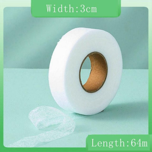 Doppelseitiges Einlage-Klebeband für Stoff und Bekleidung, Weiß, Breite: 3 cm, Länge: 64 m - Bild 1