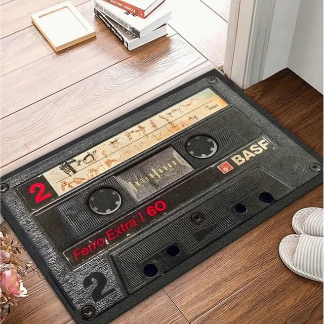 VIKAMA Cartoon-Teppich mit Retro-Design, rutschfeste Bodenmatte für Wohnzimmer, Schlafzimmer, Küche oder Badezimmer - Bild 1
