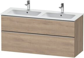 Duravit Waschtischunterschrank D-Neo Wandmontage in Weiß und Braun, B/T/H: 128 x 46,2 x 62,5 cm - Bild 1