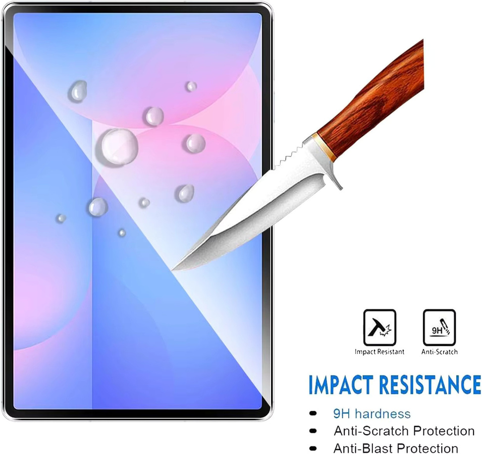 2 Stück Displayschutzfolie aus gehärtetem Glas für Samsung Galaxy Tab S6 Lite, S7 FE, S8, S9, S10, S11, S8 Ultra, S9 FE, S9 Ultra, A8, A9 in Transparent - Bild 2