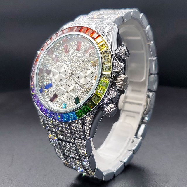 UNIGUET Armbanduhr Edelstahl, Quarz, Diamantbesetzt, Zirkonia, Herren - Bild 1