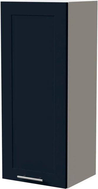 Feldmann-Wohnen Hängeschrank Oslo W4 Küchenschrank Weiß und Indigo Matt B: 40 cm, T: 32,5 cm, H: 96 cm - Bild 1