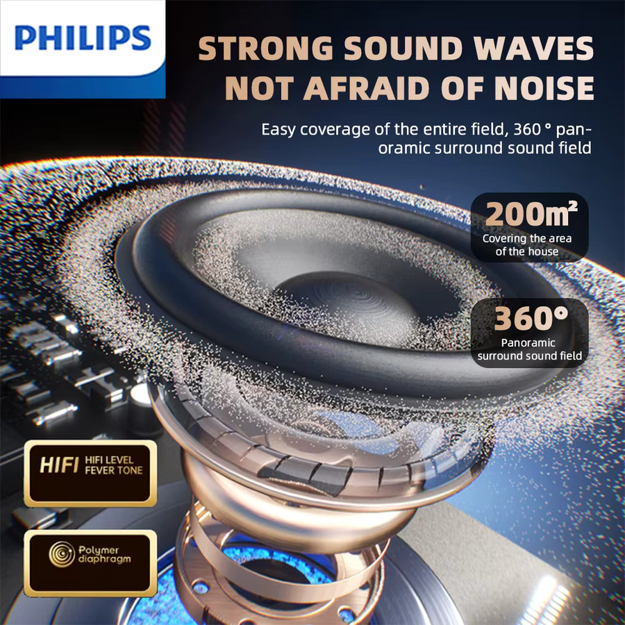 Philips TAS3150 Outdoor-Wireless-Lautsprecher in Schwarz, wasserdicht und tragbar mit 3600 mAh Akku - Bild 5