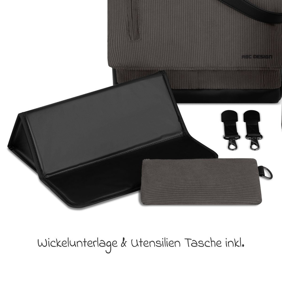 ABC Design Wickeltasche Urban inklusive Wickelunterlage und Zubehör in Almond - Bild 8