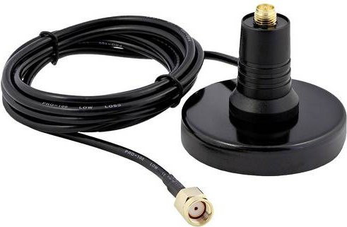 Ixxat Magnetfuß-Antenne mit RP-SMA Stecker in Schwarz (1.04.0085.00000) - Bild 1