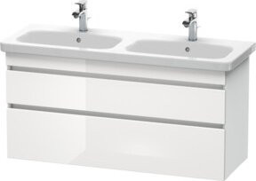 Duravit Waschtischunterschrank DuraStyle in Weiß Hochglanz, Wandhängend, B/T/H: 123 x 44,8 x 61 cm - Bild 1