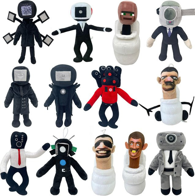 Bandai Skibidi Toilet Toilet Man vs. Surveillance Man, Plüschtier, Einzelfigur - Bild 1