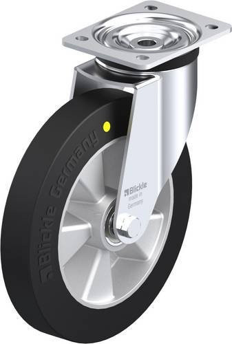 Blickle L-ALEV 250K-3-EL Lenkrolle in Schwarz und Grau mit 250 mm Rad-Durchmesser und 500 kg Tragfähigkeit - Bild 1