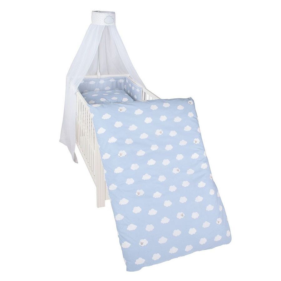 Roba Bettwäsche-Set Kleine Wolke aus Baumwolle in Blau und Weiß für Kinder - Bild 1